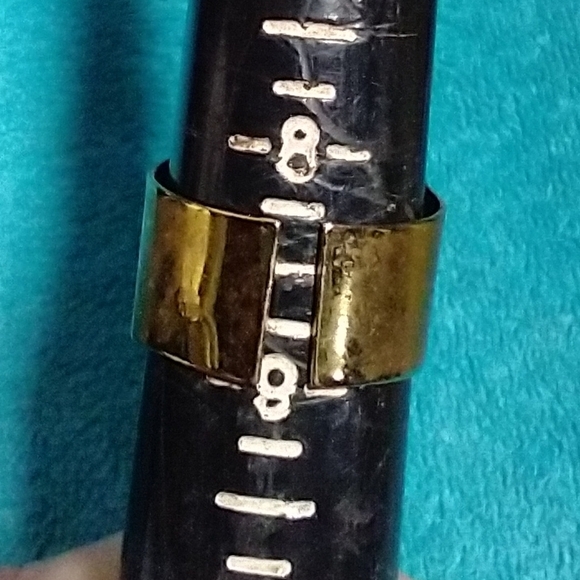 Gold and Silver Glitter Adjustable Statement Ring - Picture 2 of 4